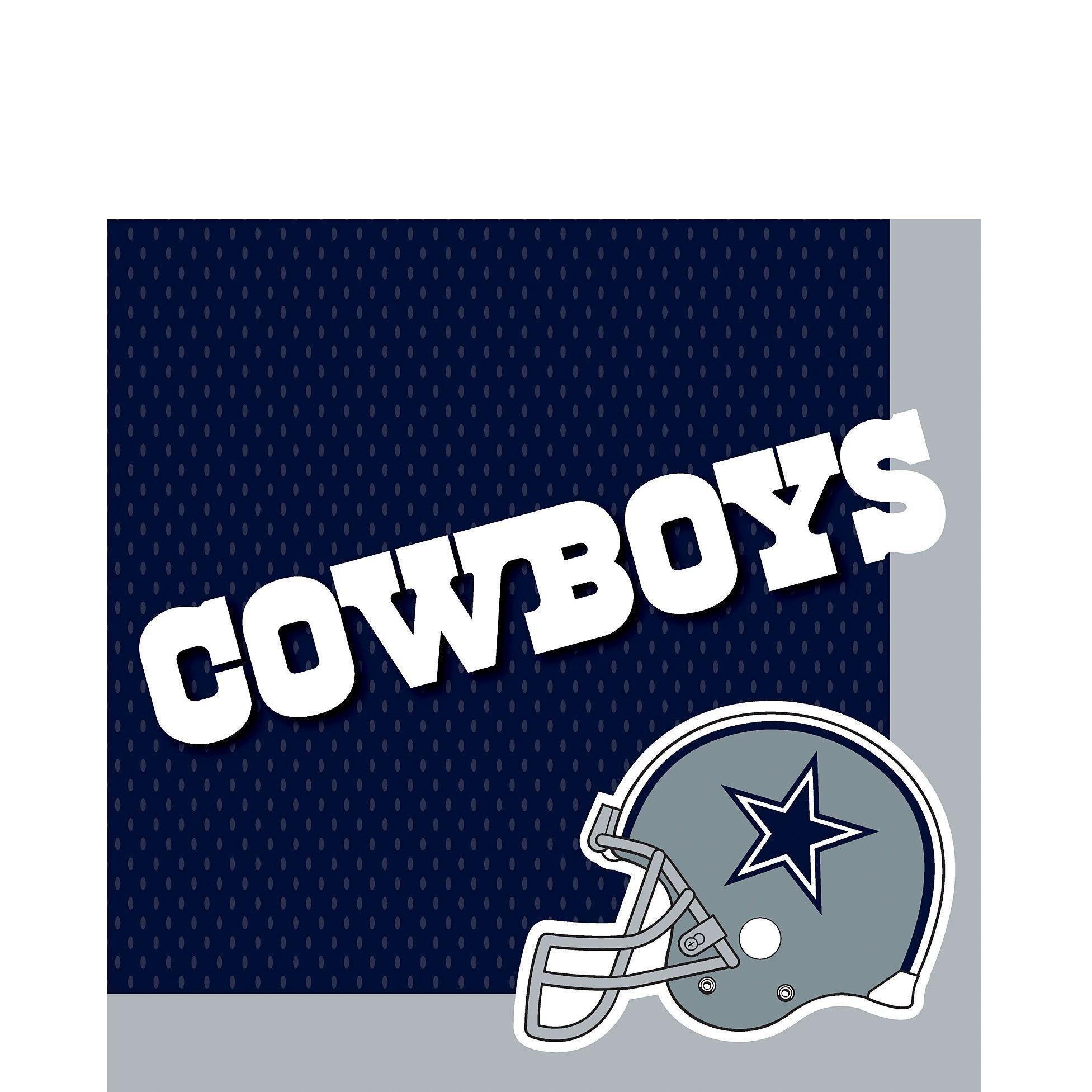 Dallas Cowboys Party Supplies Pack for 36 Guests - Kit Includes Plates, Napkins, Table Cover, Cups, Cutlery, Banner Decoration & Centerpiece